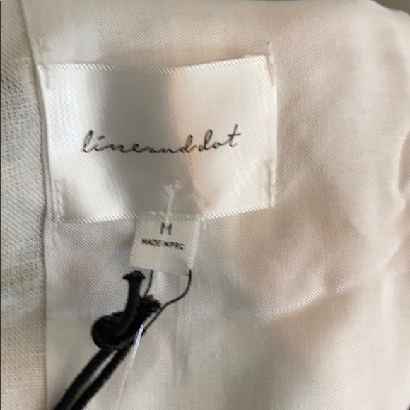 LINE & DOT Crop Top Textured Polka Dot Tie Back - Picture 8 of 8